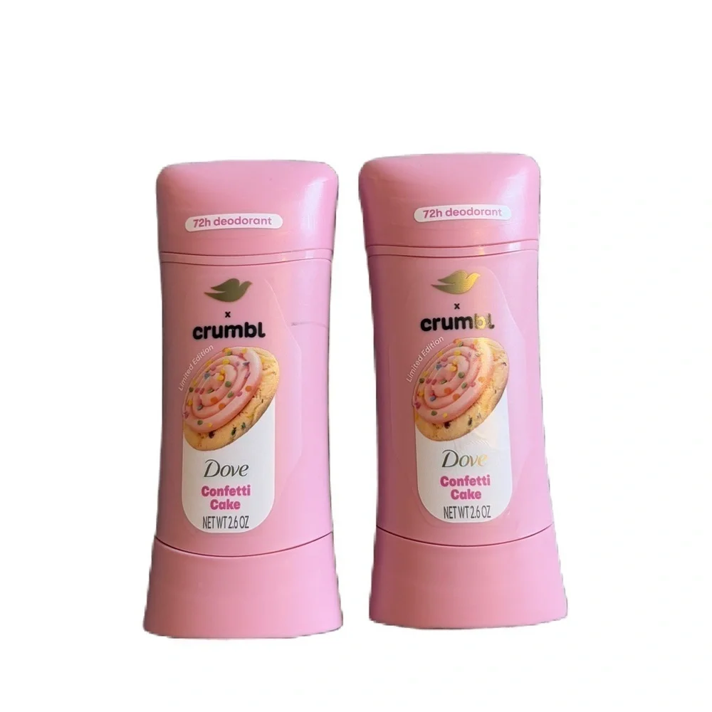 Dove Crumbl Confetti Cake Deodorant (2) Bundle Lot Set NEW